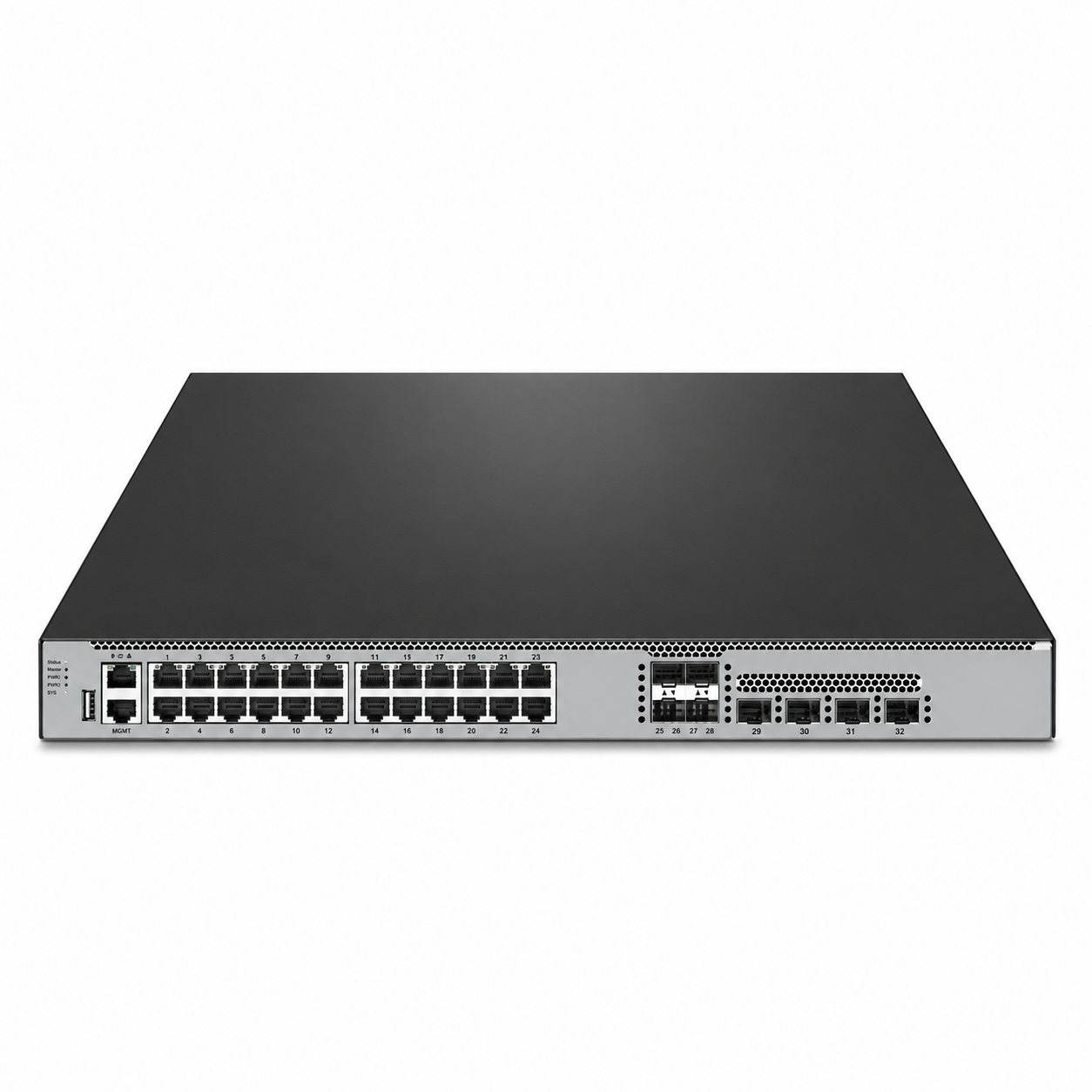 24 x 10Gb RJ45, 4 x 10Gb SFP+, 4 x 25Gb SFP28, L3 Managed Switch