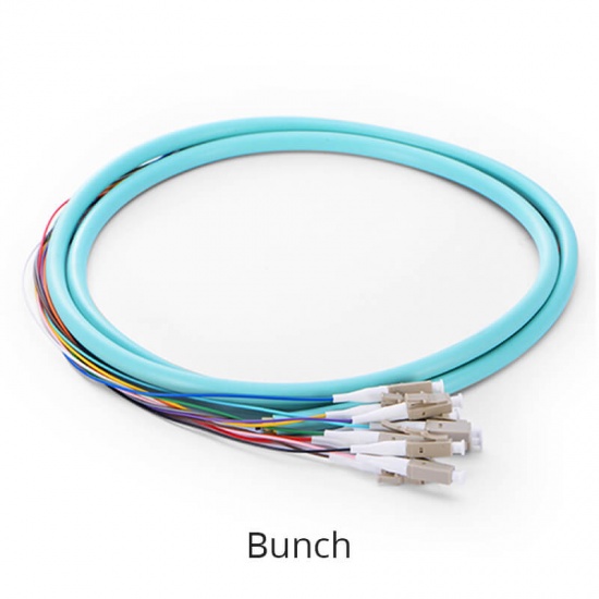 Customized OM4 4-24 Fibers LC/SC/FC/ST/LSH Fiber Optic Pigtail
