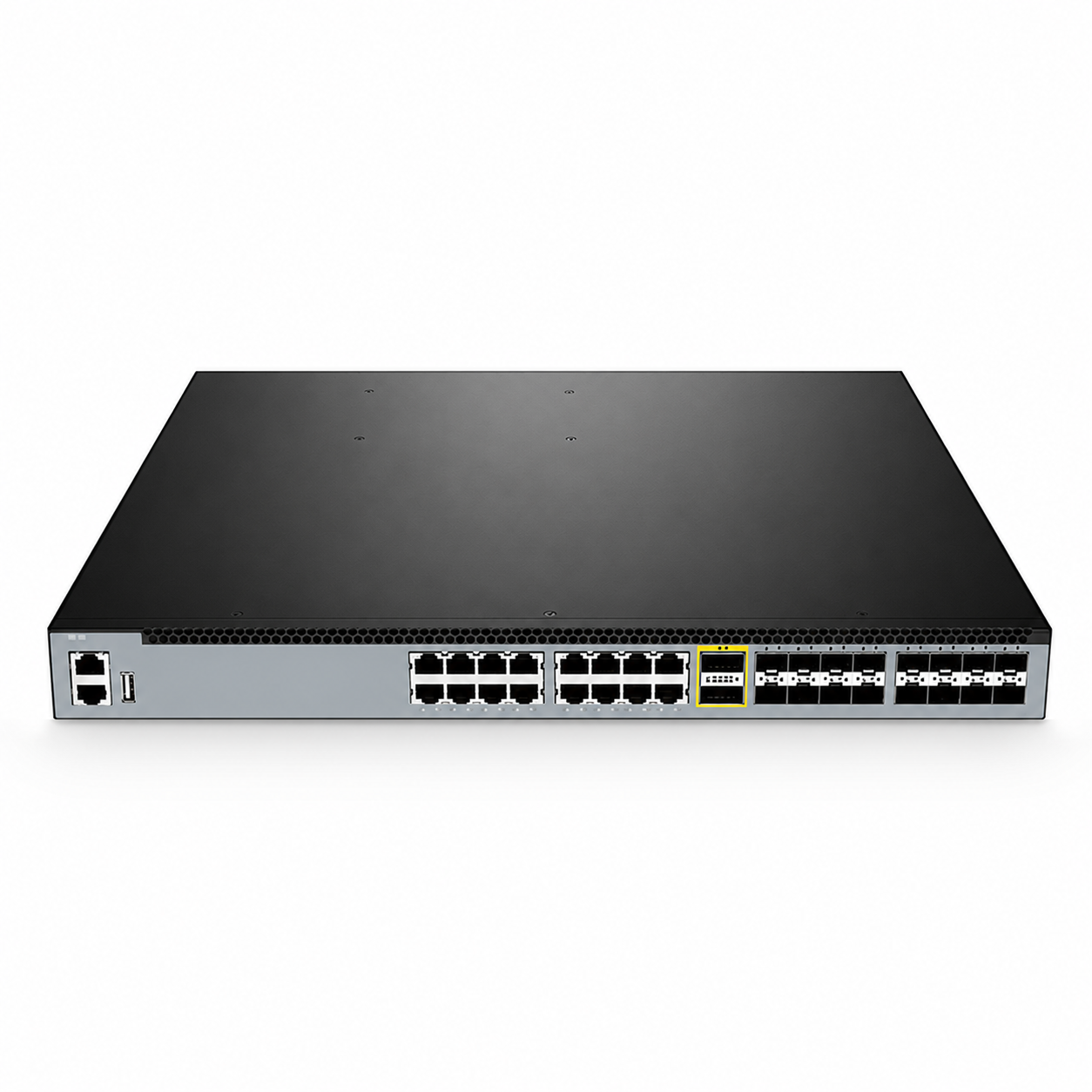 16 x 1Gb RJ45, 8 x 10Gb SFP+, 8 x 25Gb SFP28, 2 x 40Gb QSFP+, L3 Managed Switch