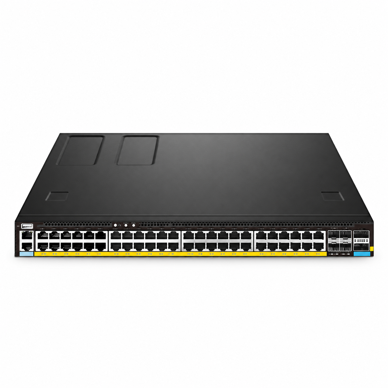 36 x 2.5Gb RJ45, 12 x 10Gb RJ45, 4 x 25Gb SFP28, 2 x 100Gb, Network OS, L3 Managed PoE++ Switch