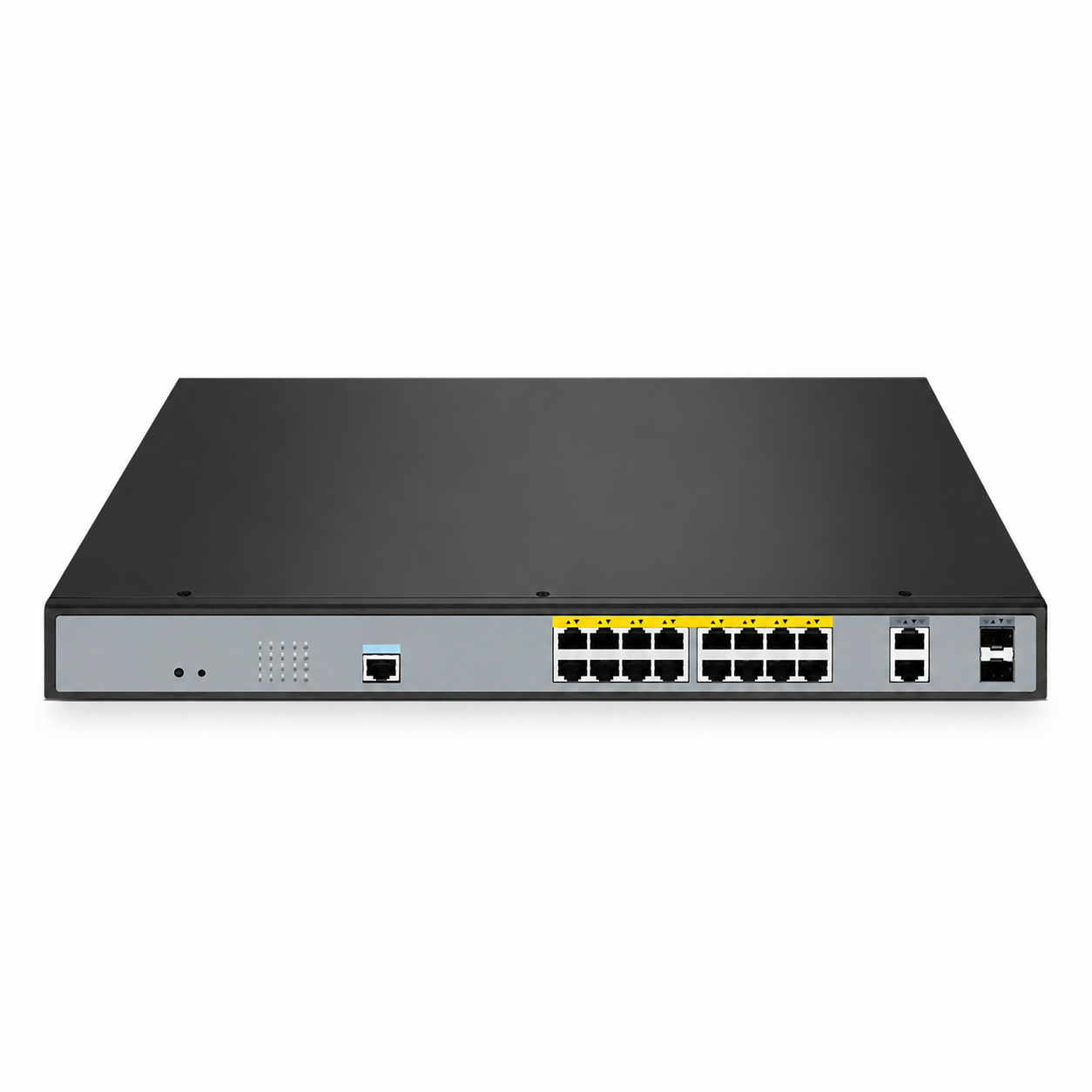 16 x 1Gb RJ45, 2 x 1Gb Combo, L2 Managed PoE++ Switch