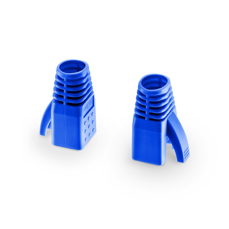Cat6a RJ45 Strain Relief Boots (7.5mm OD), Blue, 50PCS/Pack