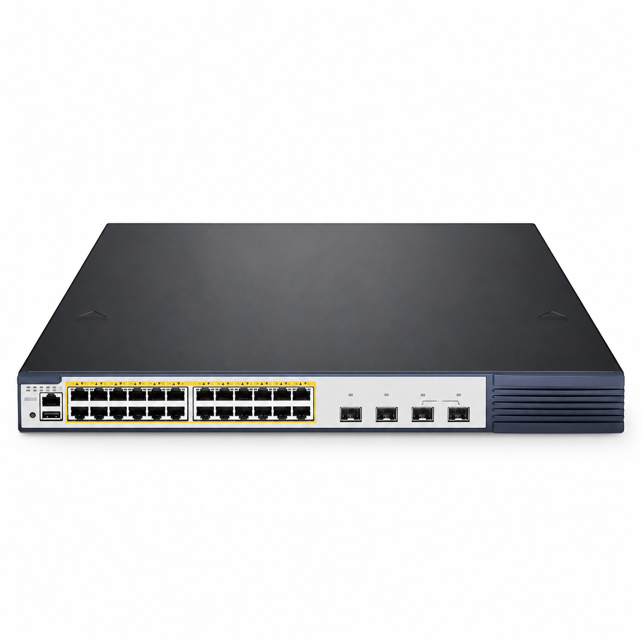 24 x 1Gb RJ45, 2 x 10Gb SFP+, 2 x 1Gb RJ45/SFP, L2+ Managed PoE+ Switch