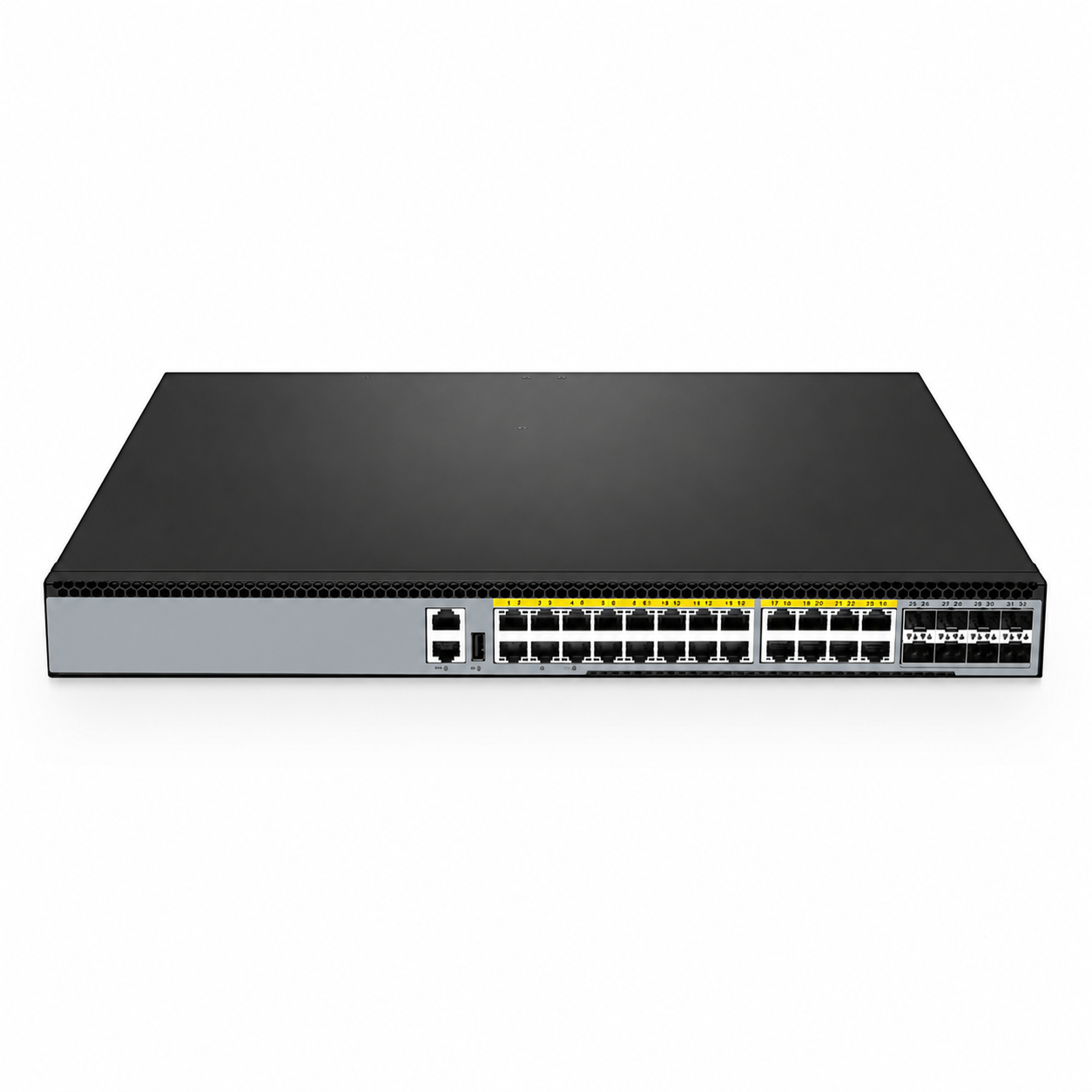 16 x 2.5Gb RJ45, 8 x 10Gb RJ45, 8 x 25Gb SFP28, L3 Managed PoE++ Switch