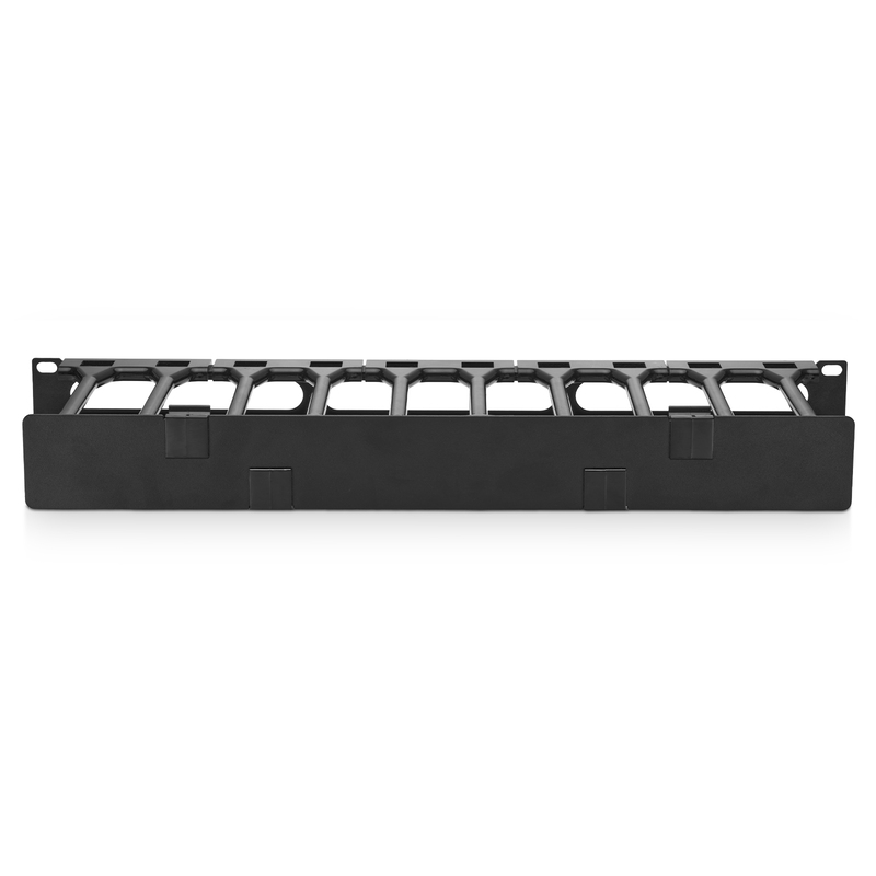 Horizontal Single Sided High Capacity Cable Manager, 1RU, Finger Duct