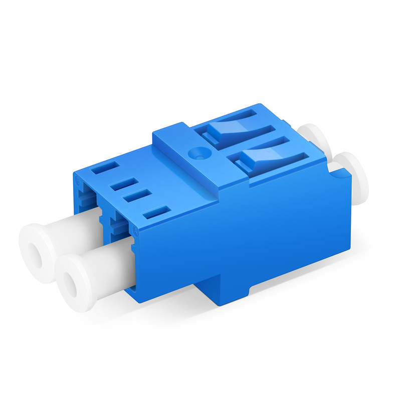 LC UPC Duplex OS2 Fiber Adapter without Flange